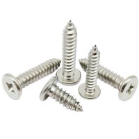 10/50pcs CA M2 M2.3 M2.6 M3 M4 M5 M6 304 Stainless Steel Cross Ultrathin Phillips Ultra Thin Flat Wafer Head Self-tapping Screw