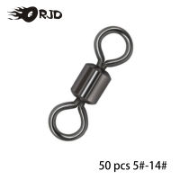 ORJD 20-50 pcs ตกปลาหมุน Connector Strong KG ตกปลา Rolling หมุน Snap ตัวเชื่อมต่อสแตนเลสแหวนแข็ง Barrel แบริ่ง-SLPPP STORE