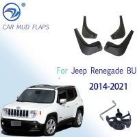 บังโคลนบังโคลนแผ่นกันโคลนล้อรถยนต์รถยนต์4ชิ้น/เซ็ตสำหรับรถ Jeep รุ่น Renegade BU 2014-2021แต่งรถอุปกรณ์เสริม