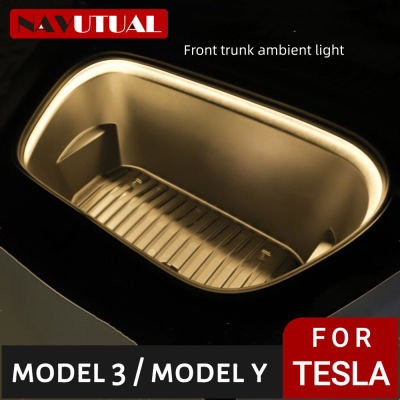 สำหรับ Tesla รุ่น Y 3เฉพาะ Breakfree ด้านหน้าอะไหล่กล่องบรรยากาศไฟ LED กันน้ำซิลิโคนไฟตกแต่ง Light