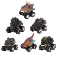 Creative Dinosaur Toys Pull Back Big Tire Wheel Cars Kids Racing Christmas Gifts