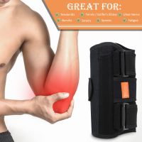 Hand Elbow Support Strap Adjustable Elbow Guard Fixed Joint Arthritis Fracture Stabilizer With 3 Fixed Steel Plates Protect Band