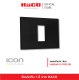 HACO แผงหน้ากาก 1 ช่อง สีดำ รุ่น IC-F001-GB