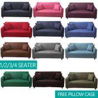 Elastic 2 3 4 Seater Corner Sofa Cover Solid Stretch Adjustable Couch Covers Universal All-inclusive Slipcovers For Living Room