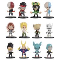 oakcke 12PC My Hero Academia Action Figure PVC Model Toy Midoriya Izuku Bakugou Katsuki Todoroki Shouto Ochaco Uraraka Kirishima Eijiro