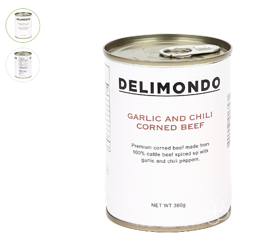 Delimondo Garlic & Chili Corned Beef 380g Lazada PH