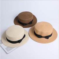 Fashion Parent-child sun hat Cute children sun hats bow hand made women straw cap beach big brim hat casual glris summer cap