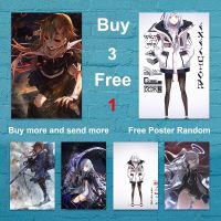 Anime Girl Wall Art ภาพจิตรกรรมฝาผนังสำหรับห้องนอนเด็ก Home Room Decor