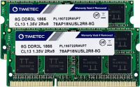 Timetec 16GB KIT(2x8GB) DDR3L / DDR3 1866MHz PC3L-14900 / PC3-14900 Non-ECC Unbuffered 1.35V / 1.5V CL13 2Rx8 Dual Rank 204 Pin SODIMM Laptop Notebook PC Computer Memory RAM Module Upgrade