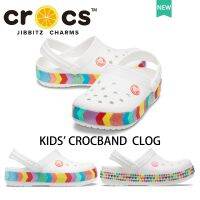 crocs kids girl CROCBAND CHEVRON BEADED CLOG Lightweight non-slip slippers childrens cross