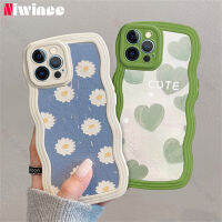 NIWINEE เคสขอบลอนขนาดใหญ่สำหรับ iPhone 15 14 13 12 11 Pro Max XS XR X 8 7 6 Plus + รูปแบบน่ารักการ์ตูนเคสกล้องนิ่มเคสโทรศัพท์ป้องกันการตกหนังแกะ DK01-1