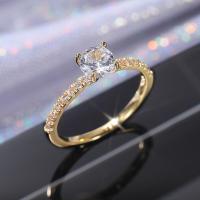 แหวนผู้หญิงแฟชั่นใหม่1ชิ้นอินเทรนด์มันวาวแหวนคริสตัลเรียบง่ายสง่างามหมั้นแหวนเครื่องประดับงานแต่งงาน