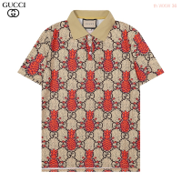 【high quality】  Gu Leisure Polo Shirt Pineapple Print Loose Summer Fashion Creative Style