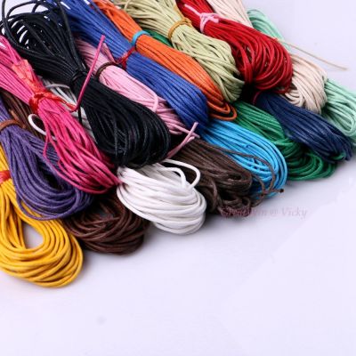 10 meters 1.5MM Waxed Leather Thread Wax Cotton Cord String Strap Necklace Rope Bead For shamballa Bracelet 17 Colors Choice