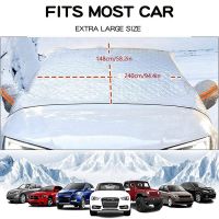 240X148CM Car Windshield Cover Winter Windshield Protective Cover Snow Cover Suitable for Most Vehicles