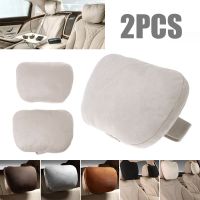 【LZ】♛™  2pcs Car Headrest Maybach Design S Class Ultra Soft Pillow Suede Fabric For Mercedes-Benz Head Back Cushion Interior Accessories