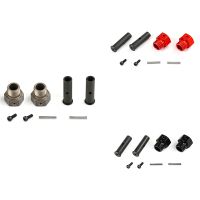 24mm Front Hex Strengthen Wheel Hub Shaft with Pin Kit Accessories for 1/5 HPI ROFUN BAHA ROVAN KM BAJA 5B 5T 5SC Rc Car,Black