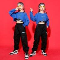 [COD] dance costume spring and autumn girl long-sleeved navel hip-hop performance catwalk drum tide dress