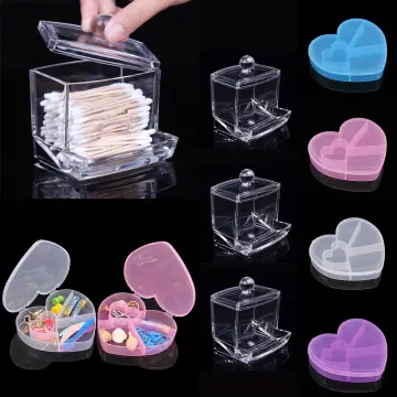 Cotton Swab Ball Storage Box With Lid Large Capacity Bathroom