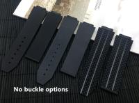 Black Silicone Rubber watch belt 25x17mm For Hublot strap for BIG BANG authentic Watchband band logo on stainless buckle option ☈✧