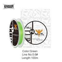 Kingdom 100M 150M เอ็นตกปลา0.2 #/0.4 #/0.6 # 9-12LB ลวดสายตกปลา Multifilament สายที่แข็งแรงมากถัก PE สำหรับตกปลาคาร์พสายเอ็นตกปลา DYX3824