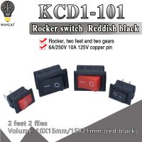 5pcs KCD1 Rocker Switch Push Button Mini Switch 6A-10A 250V KCD1-101 2Pin Snap-in On/Off 10x15 21x15MM Black Red White