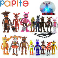 PAPITE FNAF Five Nights ที่ Freddy S Nightmare Freddy ชิก้าบอนนี่ Funtime Foxy PVC ตัวเลขการกระทำของเล่น6ชิ้น/เซ็ต