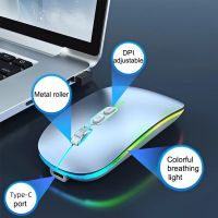 ZZOOI Wireless Mouse Computer Bluetooth Silent Mause Ergonomic Mouse 2.4Ghz USB Optical For Macbook Laptop PC