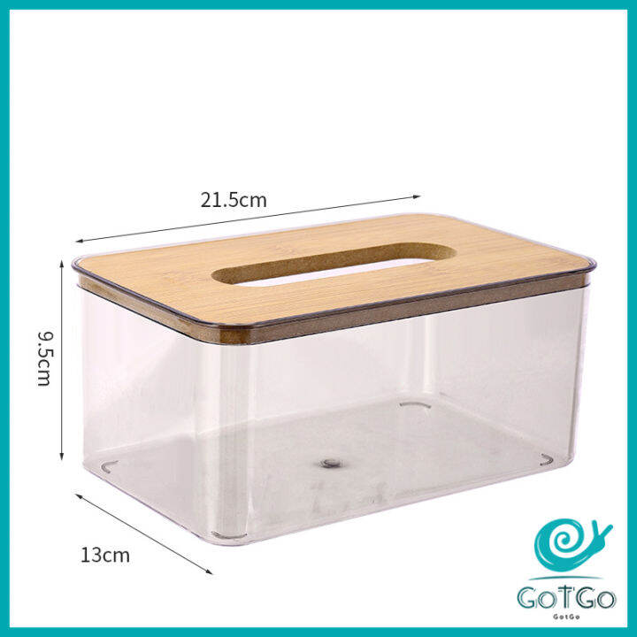 gotgo-กล่องใส่ทิชชู่แบบใส-เก็บทิชชู่-กล่องกระดาษทิชชู่แบบถอดได้-tissue-box