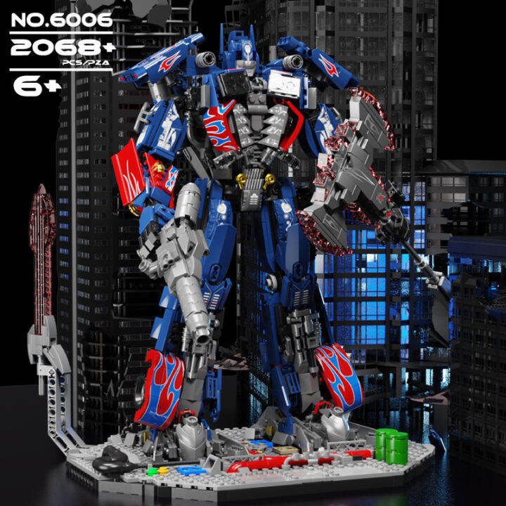 หุ่นยนต์แปลงร่าง6006คิงคอง-optimus-b-pillus-หุ่นยนต์โมเดลเด็กผู้ชายบล็อกสำหรับต่อประกอบยาก-diy