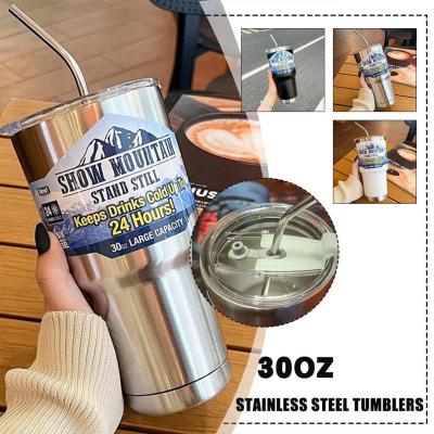 30oz 20oz Stainless Steel Tumblers /Iced Americano Thermos Bottle Stainless Water /Car Cups Flask Steel Mug Cup Thermos Bottle/ 304 R4K9