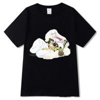 Inuyasha Tเสื้อผู้หญิงHarajuku Streetwear Sesshoumaru RINพิมพ์การ์ตูนผู้ชายเสื้อยืดขนาดใหญ่ S-5XL