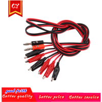 4MM red and black line banana head to crocodile clip multimeter line 1M banana head to double clip red and black power test line Electrical Circuitry