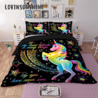 LOVINSUNSHINE Children Bedding Set Single Bedding And Bed Sets Home Textile Unicorn Cartoon Lovely Kids Duvet Cover Set AB#98