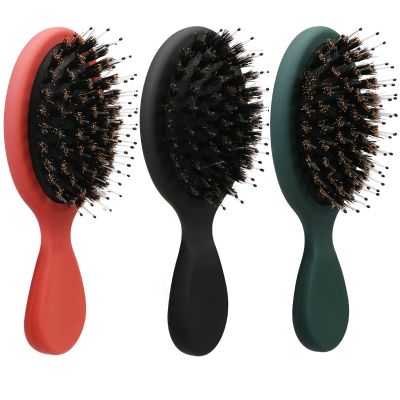 【CC】 Hair Comb Styling Hairbrush Shampoo Massager Horsehair Fashion