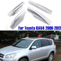 ราวราวหลังคาเงิน4ชิ้น/เซ็ตฝาท้ายเคสกันกระแทกป้องกันสำหรับโตโยต้า RAV4 XA30 2006-2012ฝาครอบตกแต่ง