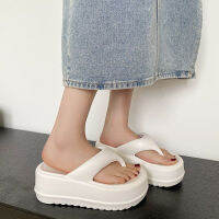 7 ซม.หนา Wedges Flip Flops คุณภาพสูงสำหรับผู้หญิงฤดูร้อนคลิป Toe Chunky Platform รองเท้าแตะผู้หญิงลื่นรองเท้าแตะชายหาดกลางแจ้งสไลด์