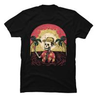 Skull Skeleton ยินดีต้อนรับสู่ My Paradise Vacation Summer Relax Black Tee