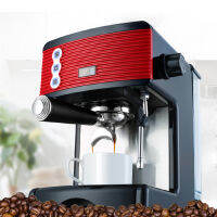 เครื่องชงกาแฟเอสเปรสโซ่ กึ่งอัตโนมัติ 1450W.ขนาดเล็ก 1 หัว มีสตรีมฟองนม สีแดง