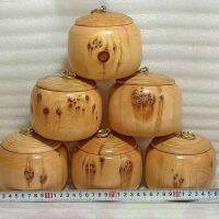 ♀ [Golden Rice Bowl] Tea Canister Taihang Thuja Handmade Go Canister Gold Bottom Scar วัสดุทั้งใบสวยงาม No Glue No Wax