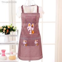 ❅ Lovable Cartoon Rabbit Sleeveless Apron Creative Double Pocket Cooking Apron Household Kitchen Cleaning Aprons For Adults