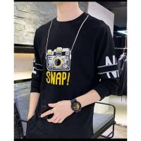 COD  ♦เสื้อยืดผู้ชายแขนยาวคอกลม(สกรีน) (TSH-030A 030B)❇