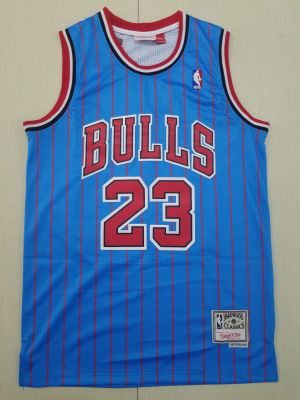 Ready Stock Most Popular Mens No23 Michael Jordann Chicago Bulls Mitchell Ness Hardwood Classics Swingman Jersey - Blue