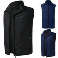 Mens Heated Electric USB Heating Vest Jackets Winter Warmer Plain Outwear Coats