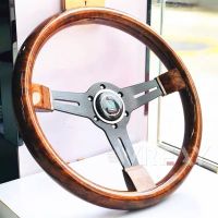 Racing Universal Steering Wheel  Imitation wood material Retro style 3 Spoke Wood  Nardi Furniture Protectors Replacement Parts