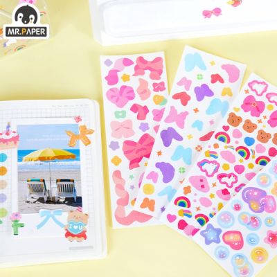 Mr Paper 8 Style 1Pcs/Bag Small Fresh PET Sticker Creative Bubble Cute Hand Account Decorative Stationery Sticker