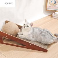 SHENEY ของเล่นแมวแมวเหมียวแบบถอดได้ของใช้ในบ้านสำหรับสัตว์เลี้ยงที่ฝนกรงเล็บออกกำลังกายของเล่นแมวสำหรับข่วนสัตว์เลี้ยงโครงสำหรับปีนป่ายของแมว Papan Garukan Kucing