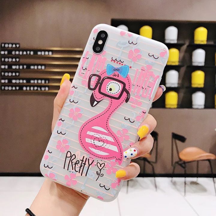 เคสฟลามิงโก้-เคสขุ่นลายฟลามิงโก้-รุ่น6-6s-7-8-6plus-6splus-7plus-8plus-782