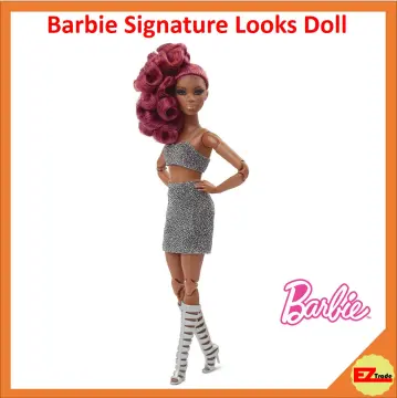Barbie Signature Barbie Looks Doll Dark-Brown Straight Hair Tall Body Type  Fully Posable Fashion Doll