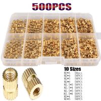 ✥▪ 500pcs M2 M2.5 M3 Brass Heat Set Insert Nut Hot Melt Injection Thread Knurled Double Twill Embedment Copper Nut Assortment Kit